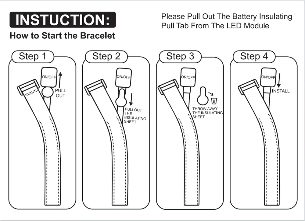 GIFTINBOX bracelet three modes for customizable light effects