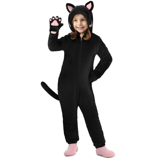 GIFTINBOX cat costume hooded kids in a cozy all-in-one outfit for imaginative play