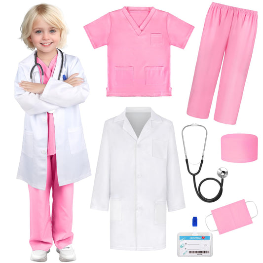 GiftinBOX doctor costume for kids with lab coat, inspiring imaginative play
