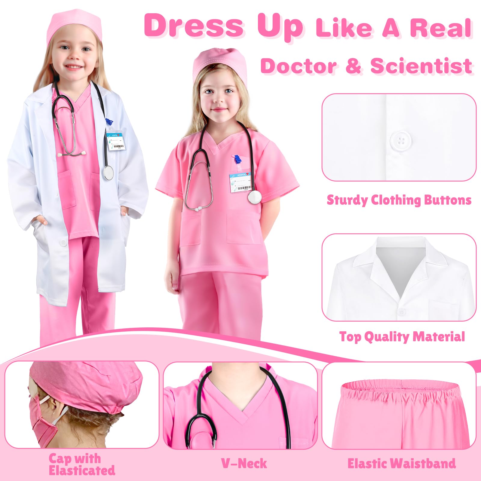 GiftinBOX Halloween doctor costume ideal for kid friendly parties