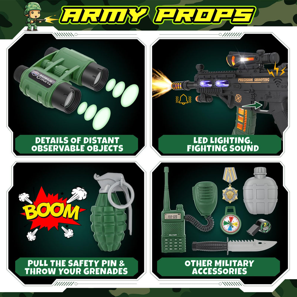 Giftinbox Hand grenade toy included for imaginative mission play