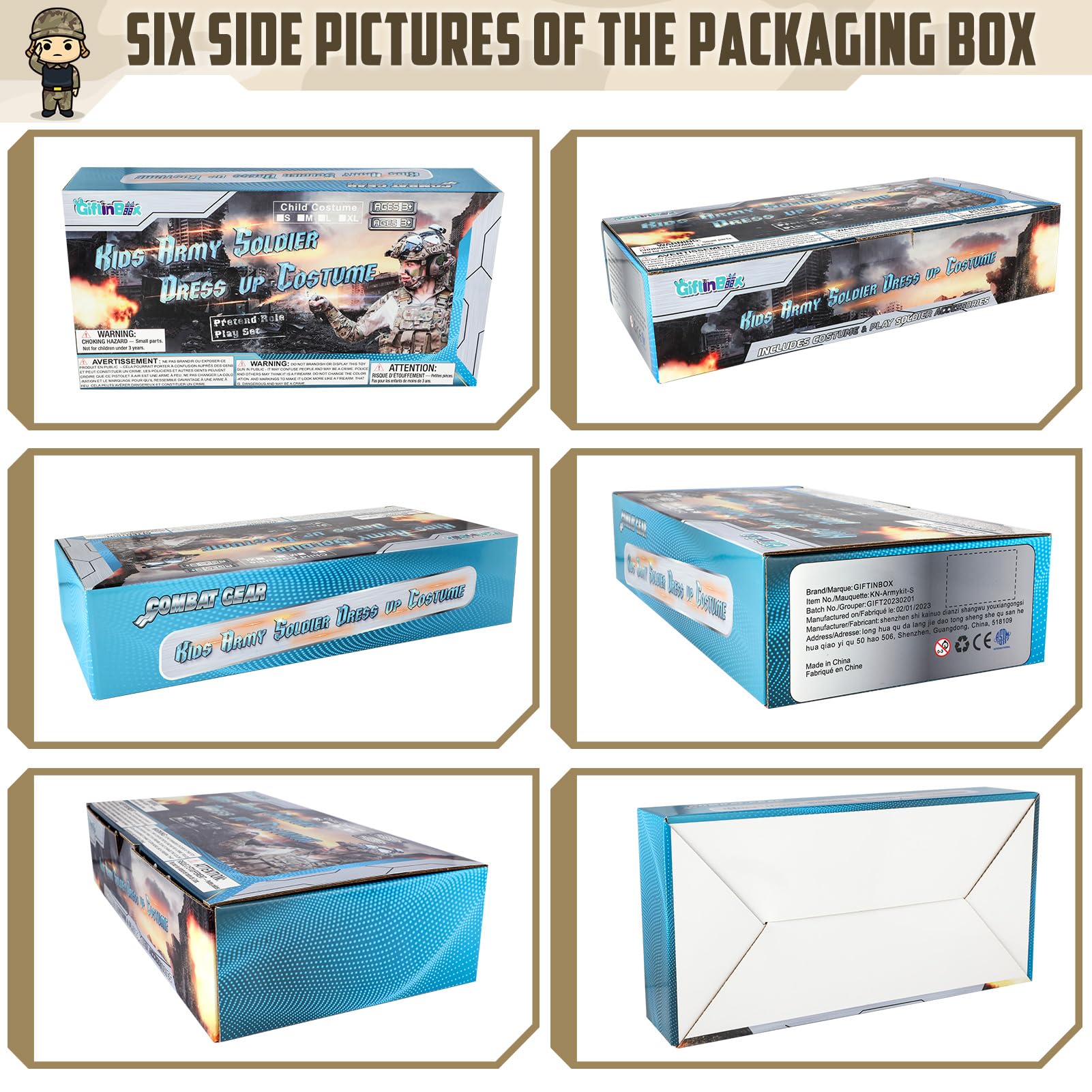 Giftinbox whistle and plastic grenade set for realistic sound effects