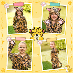 GIFTINBOX Leopard costume uses soft microfleece for comfortable all-day wear.