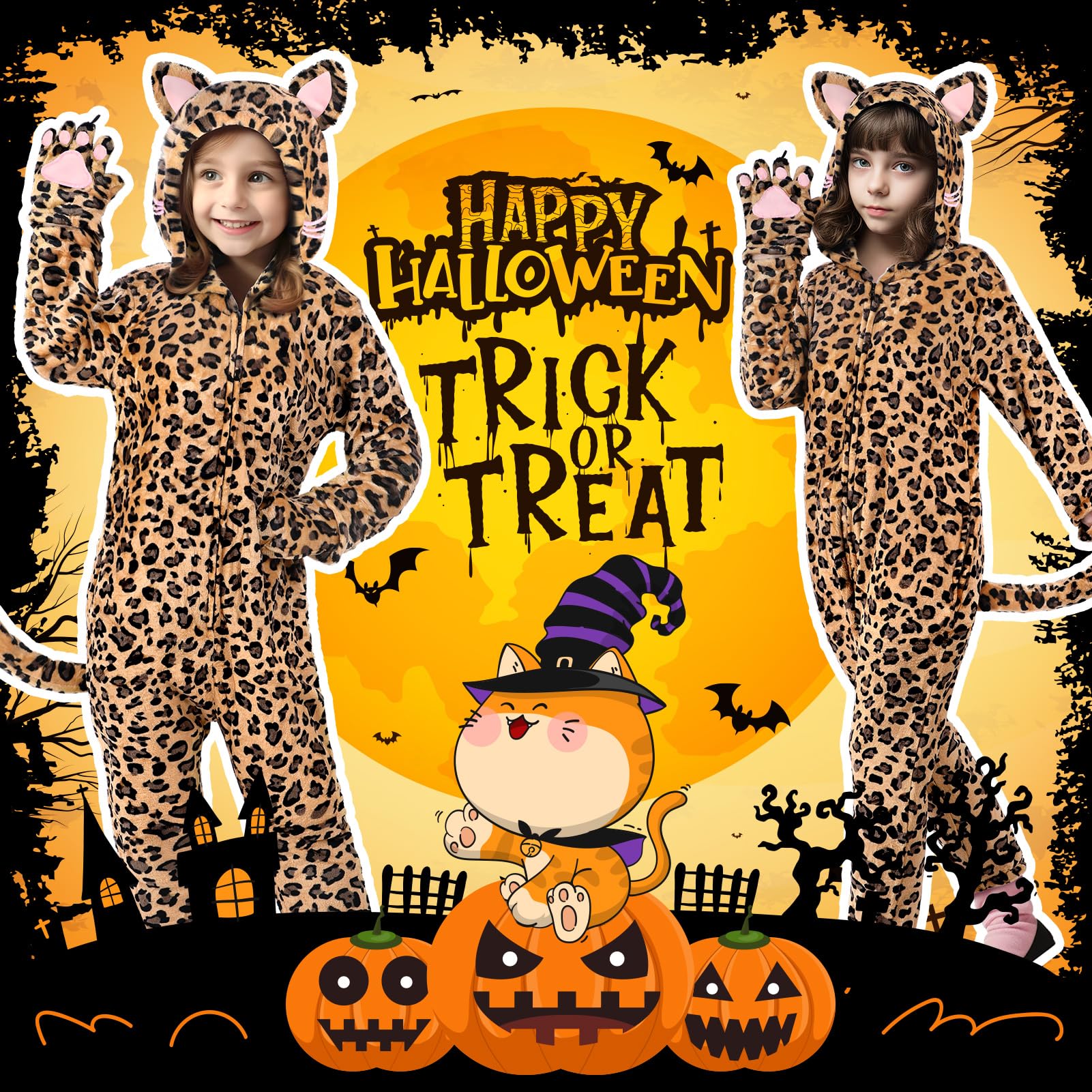GIFTINBOX Leopard costume is ideal for Halloween, Christmas, and themed parties.