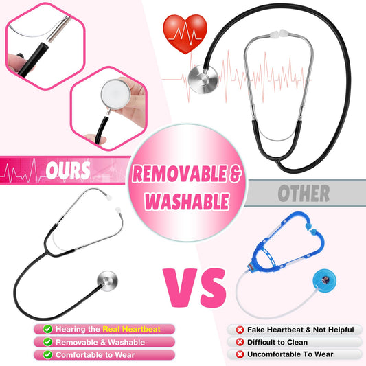 GiftinBOX real stethoscope with doctor costume enables heartbeat listening