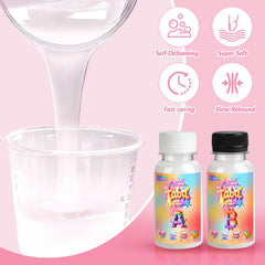 Giftmiyhime squishy kit with color essence and flocking powder for vibrant finishes.