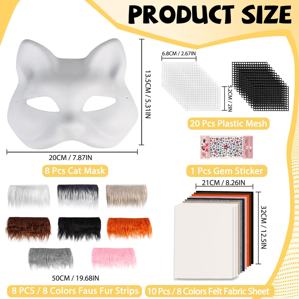 Giftota plush faux fur for soft, realistic mask embellishments.