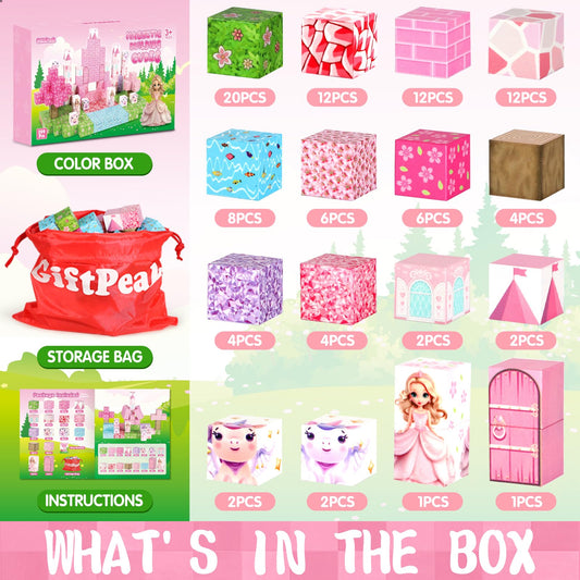 GiftPeak magnetic blocks 100-piece set supporting open-ended construction exploration.