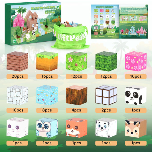 GiftPeak magnetic cubes stack steadily, boosting confidence and problem-solving.