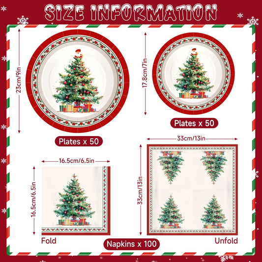 GiftPioneers Christmas tree dessert plates add a cheerful finish to desserts