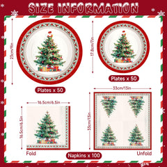 GiftPioneers Christmas tree dessert plates add a cheerful finish to desserts