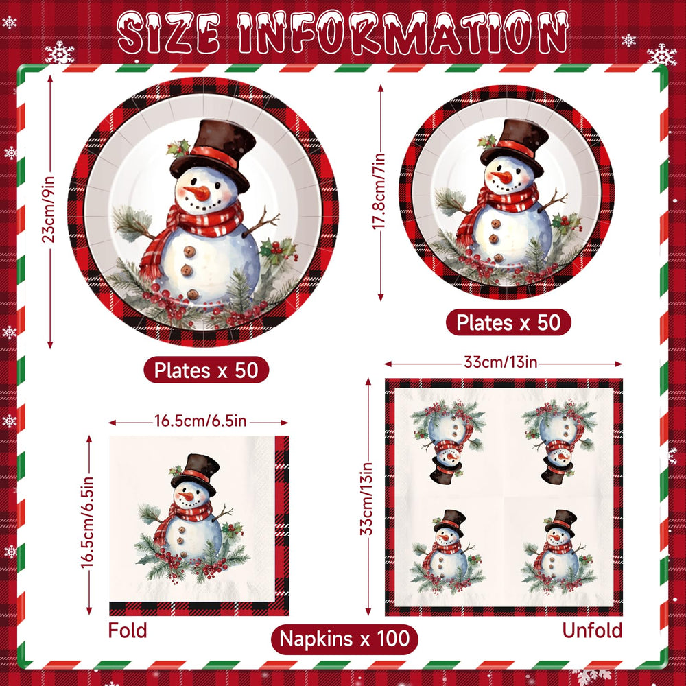 GiftPioneers nine inch Christmas plates for main courses at parties