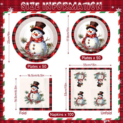 GiftPioneers nine inch Christmas plates for main courses at parties