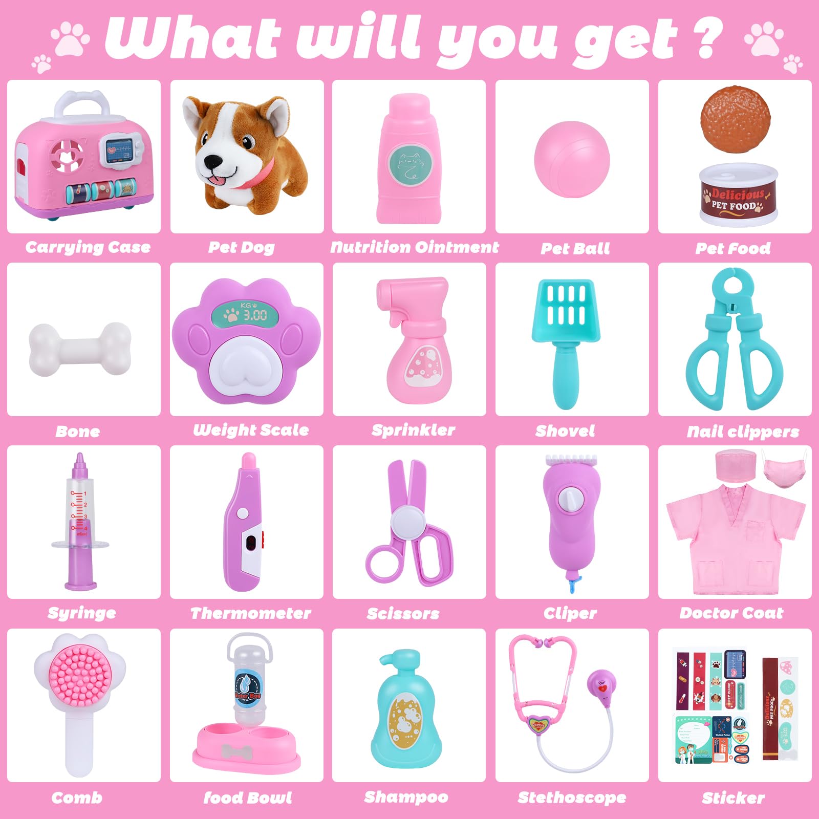 Gifts2U doctor coat and hat for kids enabling pretend medical role play