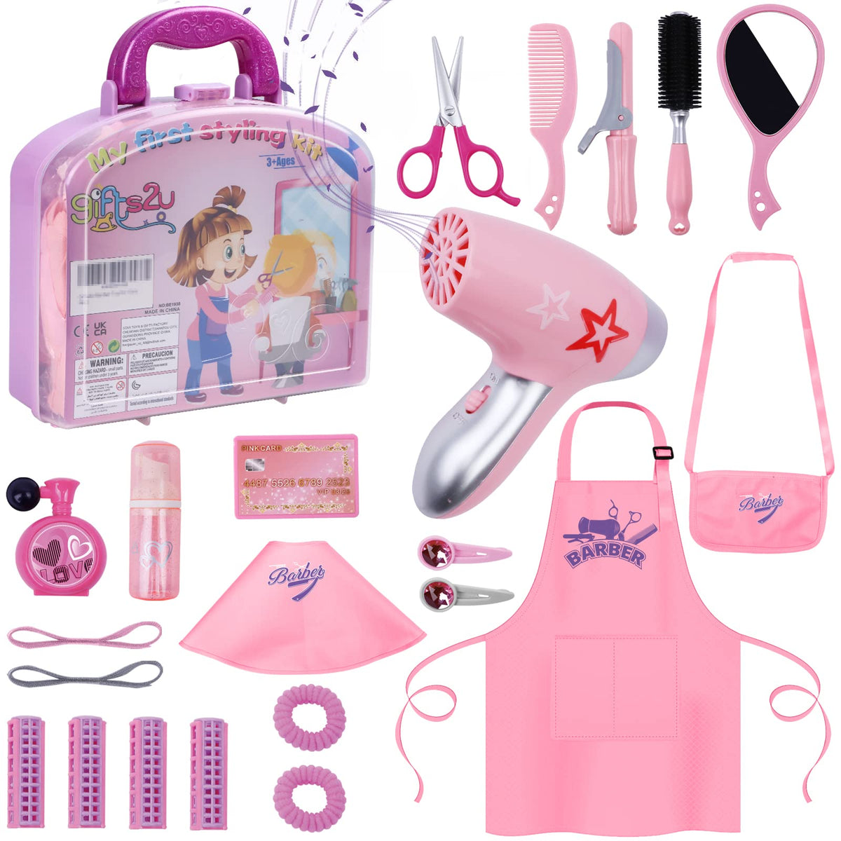 Gifts2U Girls Beauty Salon Set portable case for organized pretend play