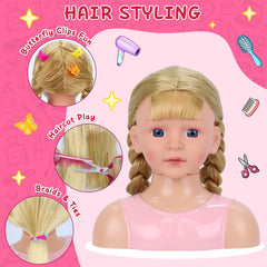 Gifts2U hair clips provide secure, colorful styles for pretend styling.