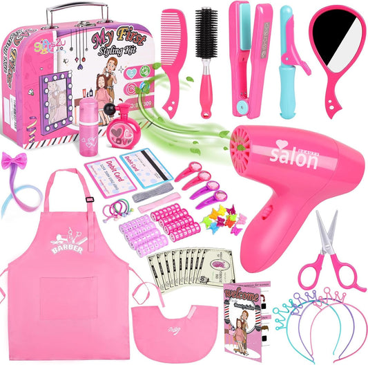 Gifts2U Hair Salon Playset storage box keeps tools organized for tidy playtime