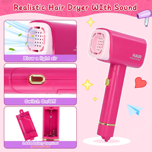 Gifts2U hairdryer with real airflow enhances immersive salon play.