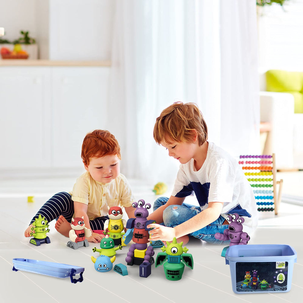 Gifts2U magnetic blocks in action during playtime suggests durable construction.