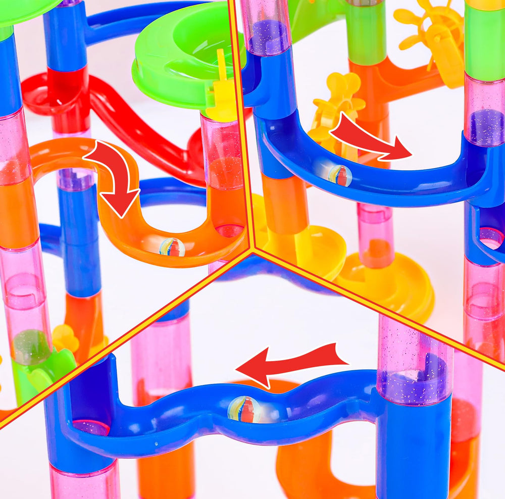 Gifts2U Marble Run family play setup for parent-child bonding