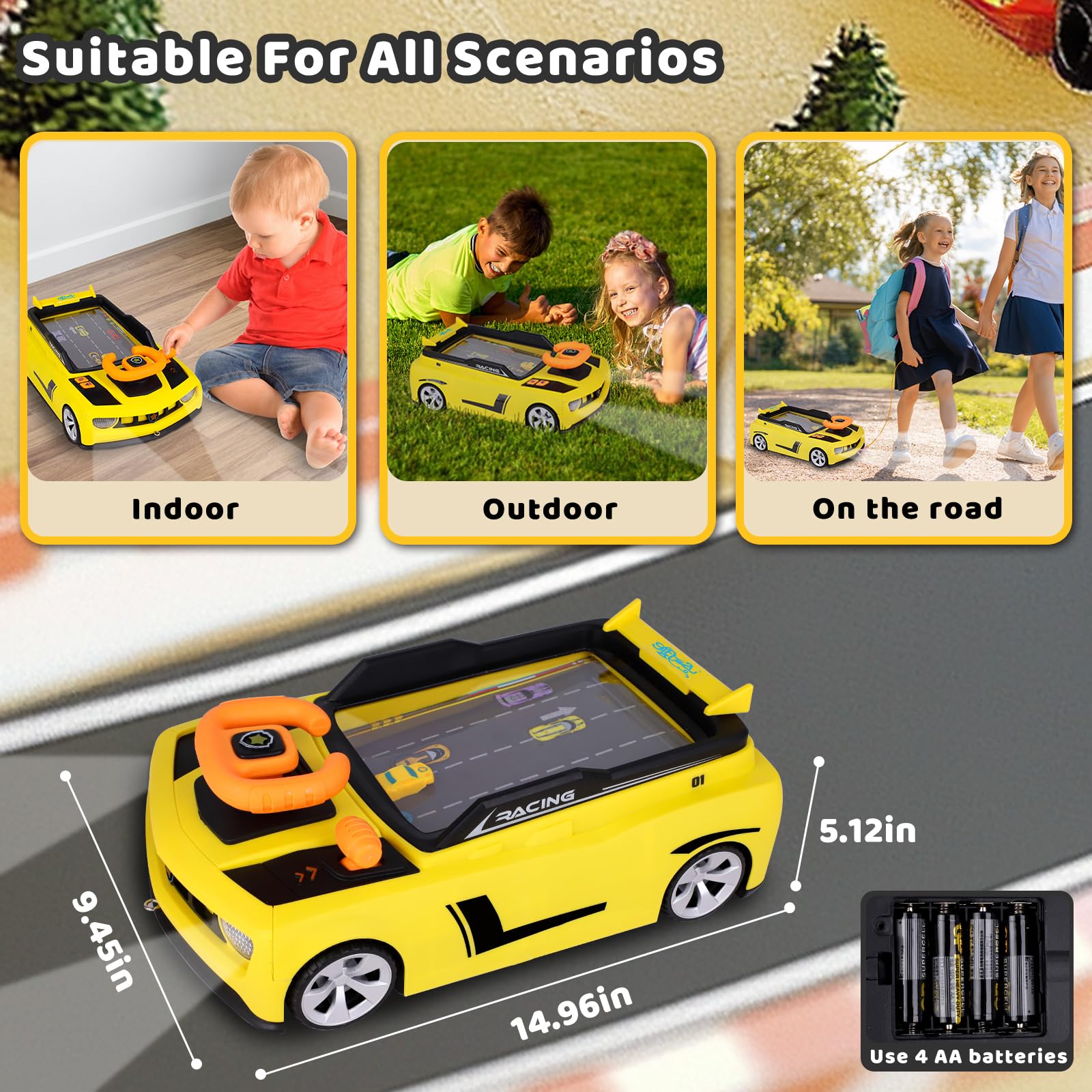 Gifts2U pretend driving toy for kids promotes creative play.