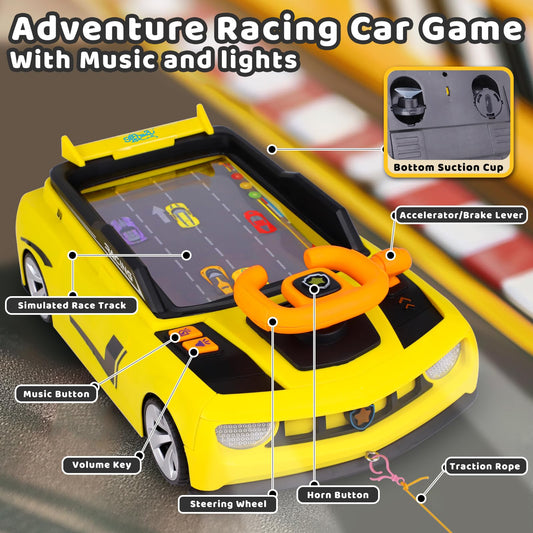 Gifts2U steering wheel racing toy in home setup for immersive play.