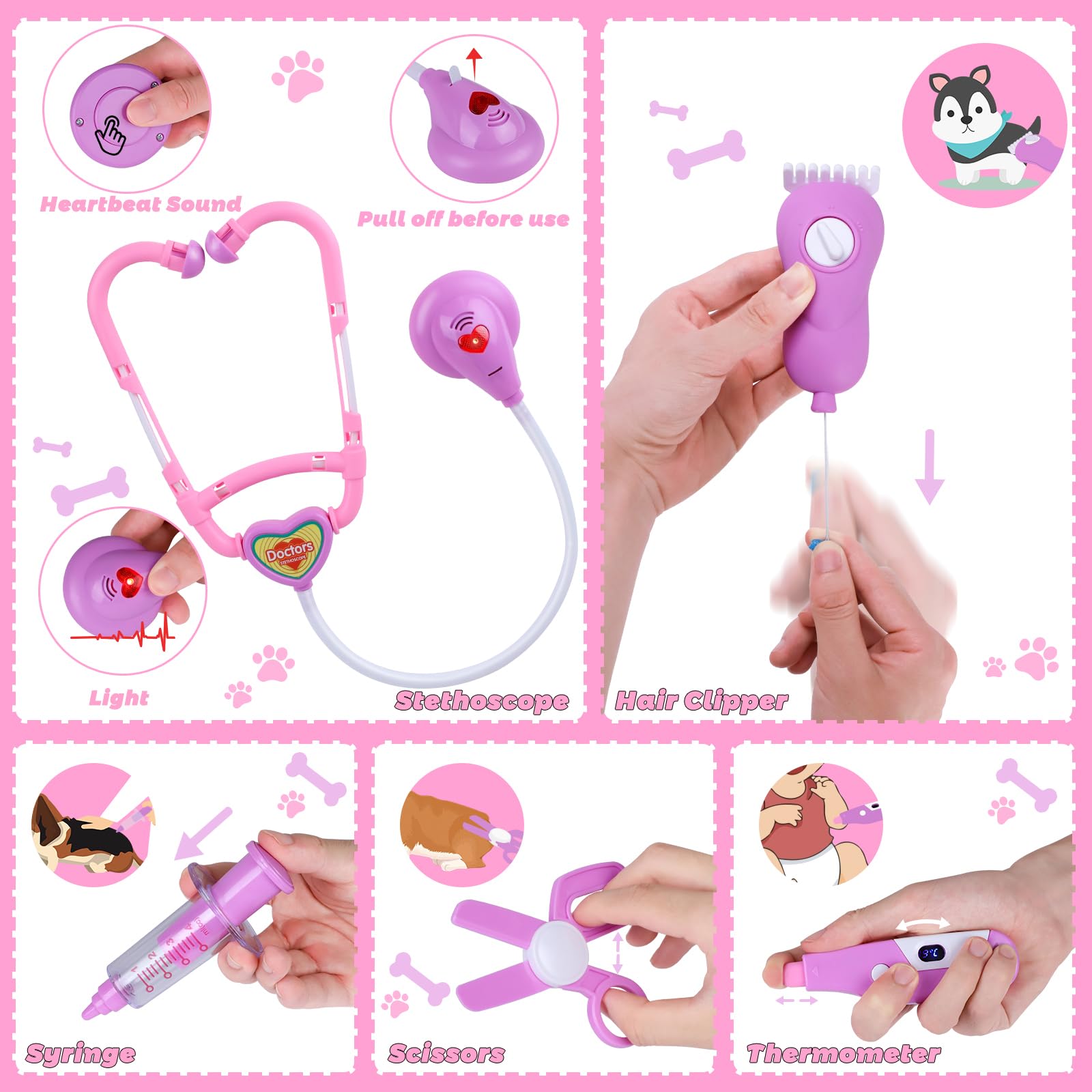 Gifts2U weight scale accessory helping kids simulate pet measurements