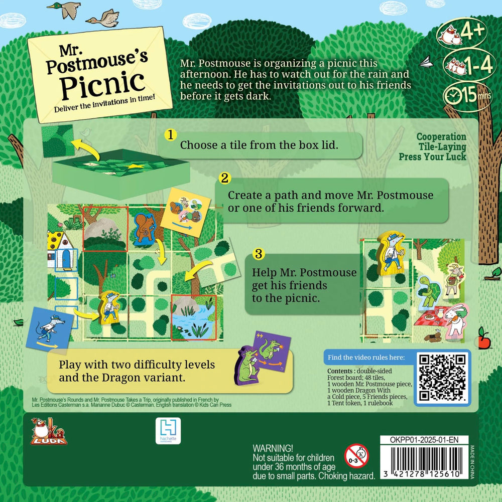GIGAMIC Mr. Postmouse’s Picnic colorful village map inspires teamwork.