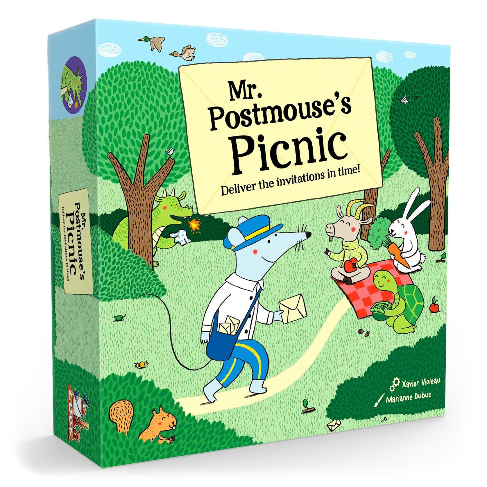 GIGAMIC Mr. Postmouse’s Picnic tiles form a cooperative path for invitations.