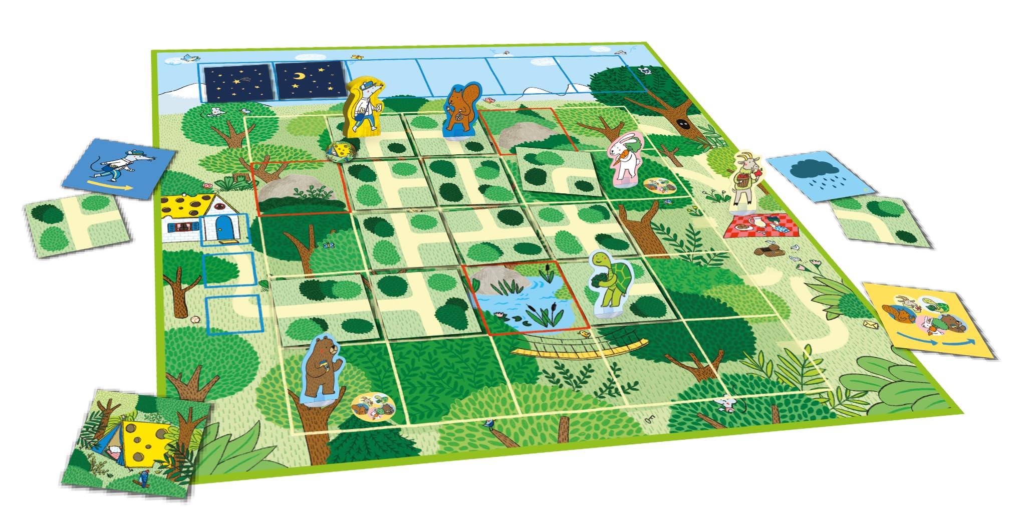 GIGAMIC Mr. Postmouse’s Picnic wooden pawns invite tactile play.