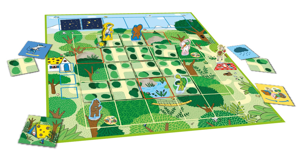 GIGAMIC Mr. Postmouse’s Picnic wooden pawns invite tactile play.