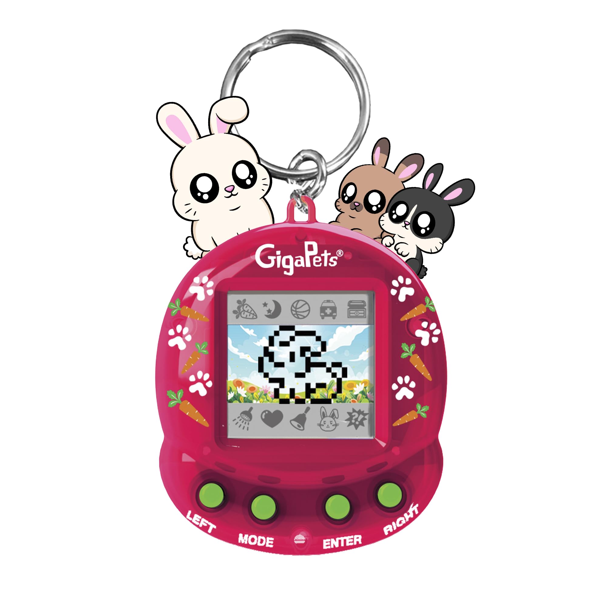 Giga Pets Bit Bunnies interactive pet on device for playful learning
