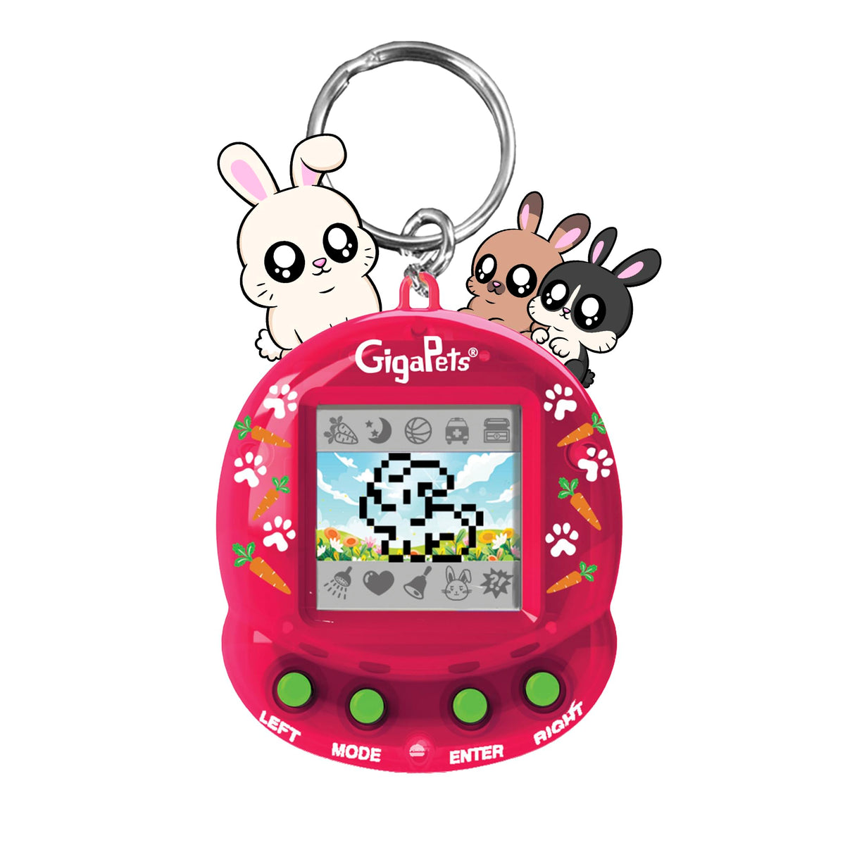 Giga Pets Bit Bunnies interactive pet on device for playful learning