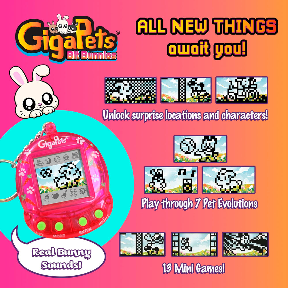 Thirteen mini games keep Giga Pets Bit Bunnies engaging