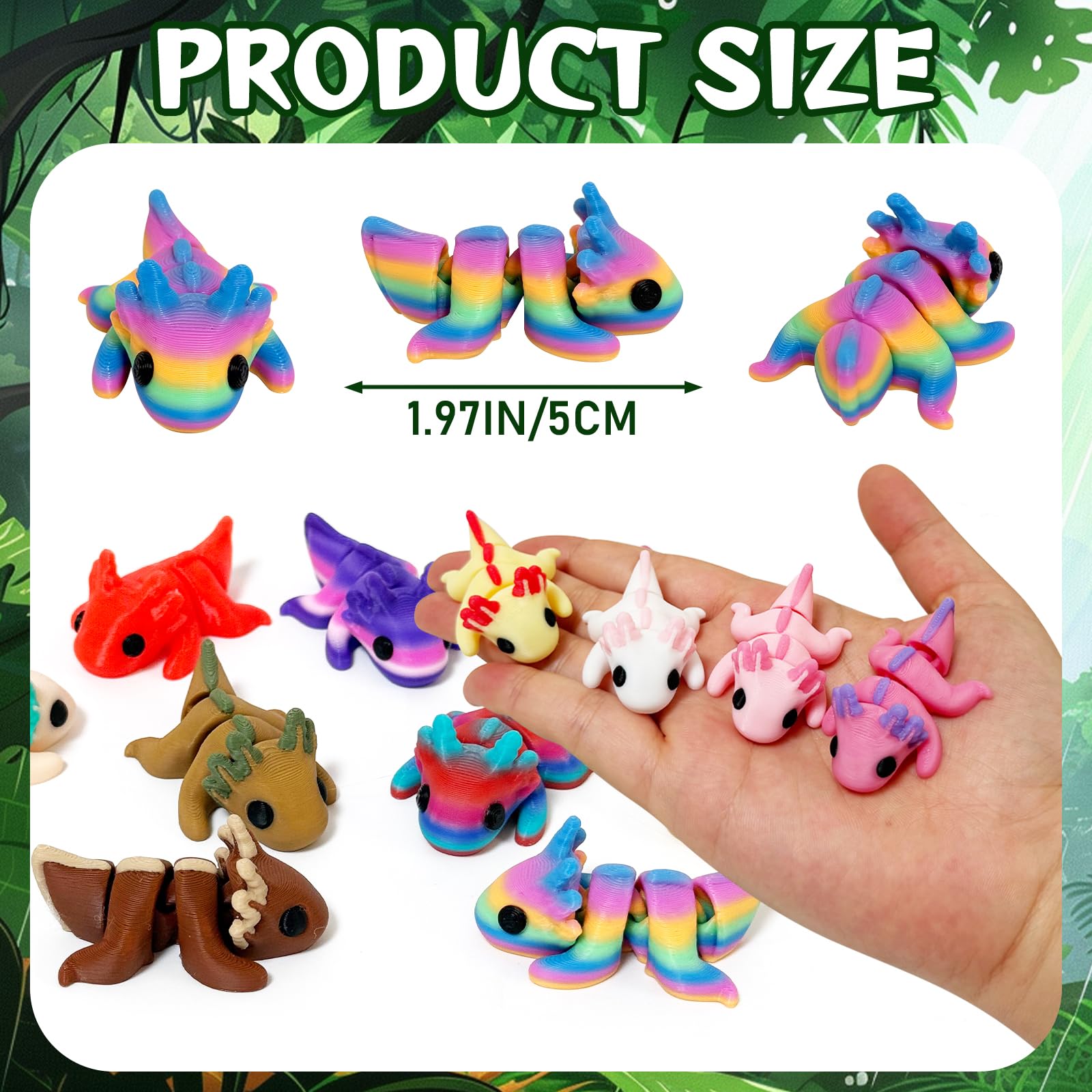 Giggiftrio articulated axolotl pals: movable joints for interactive desk play.