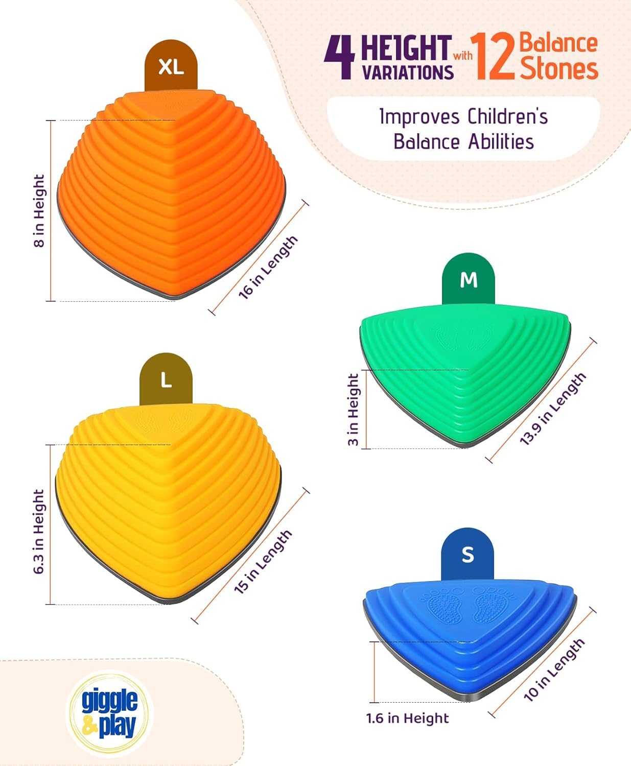 Group play with Giggle & Play stones enhances coordination during obstacle courses.