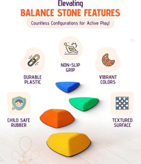 Indoor and outdoor safe play with non-slip edges for carpets, tiles, and grass.