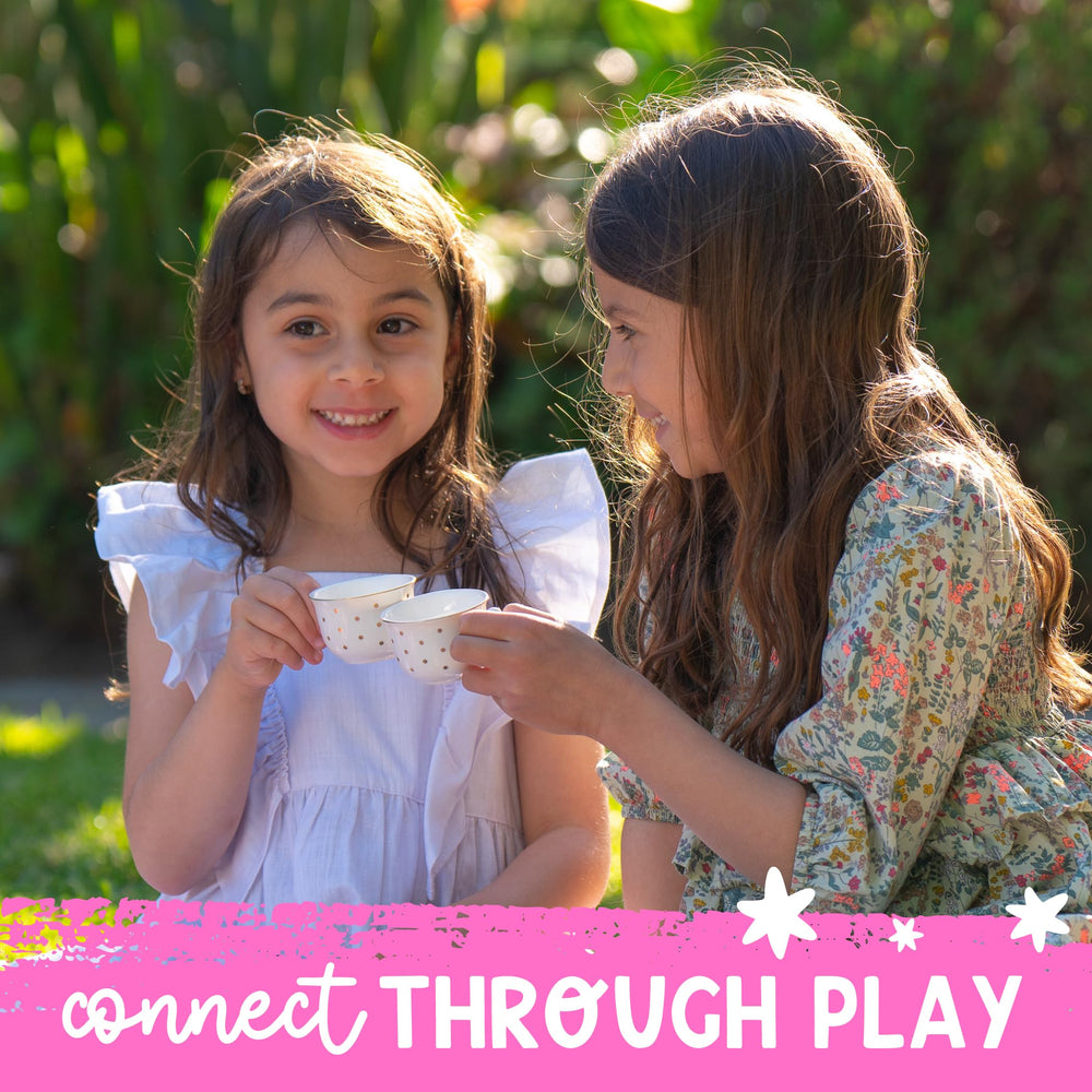 Giggle and Honey durable porcelain is easy to clean after busy tea parties.