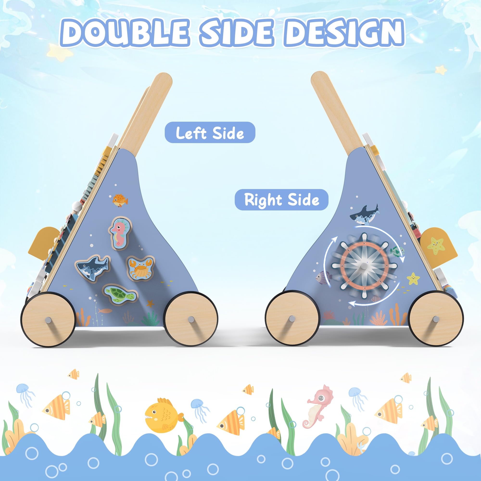 GiggleGems ocean walker sturdy wheels protect floors