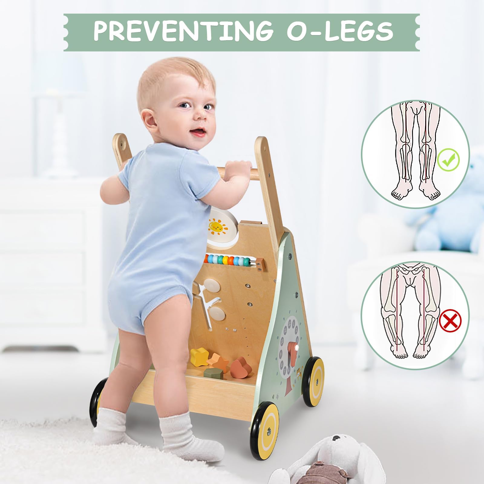 GiggleGems height-adjustable handle supports growing grip and stability.