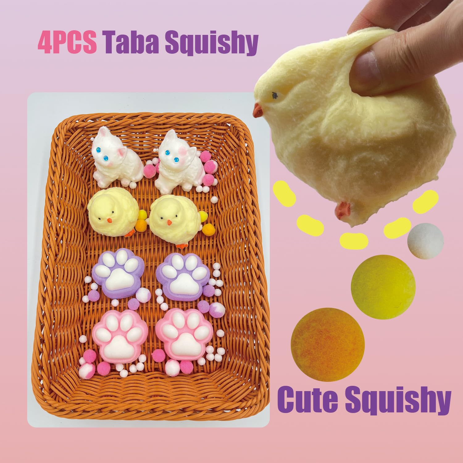 Gigididi Big Taba Cat Paw Squishy for tactile exploration and calming squeezes.