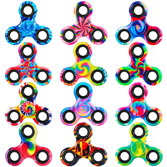 Gigilli 12-piece metal fidget spinner with camouflage pattern for quiet focus sessions.