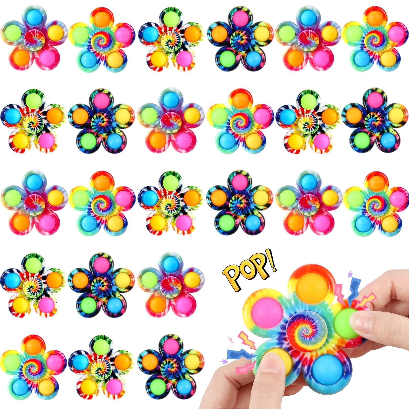 Gigilli 24-pack party favors fidget spinners for kids, easy to use and engaging