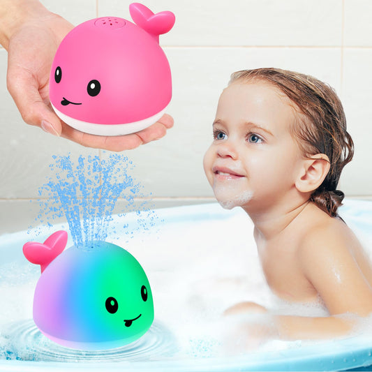 Gigilli whale bath toy with lights for engaging bath time.