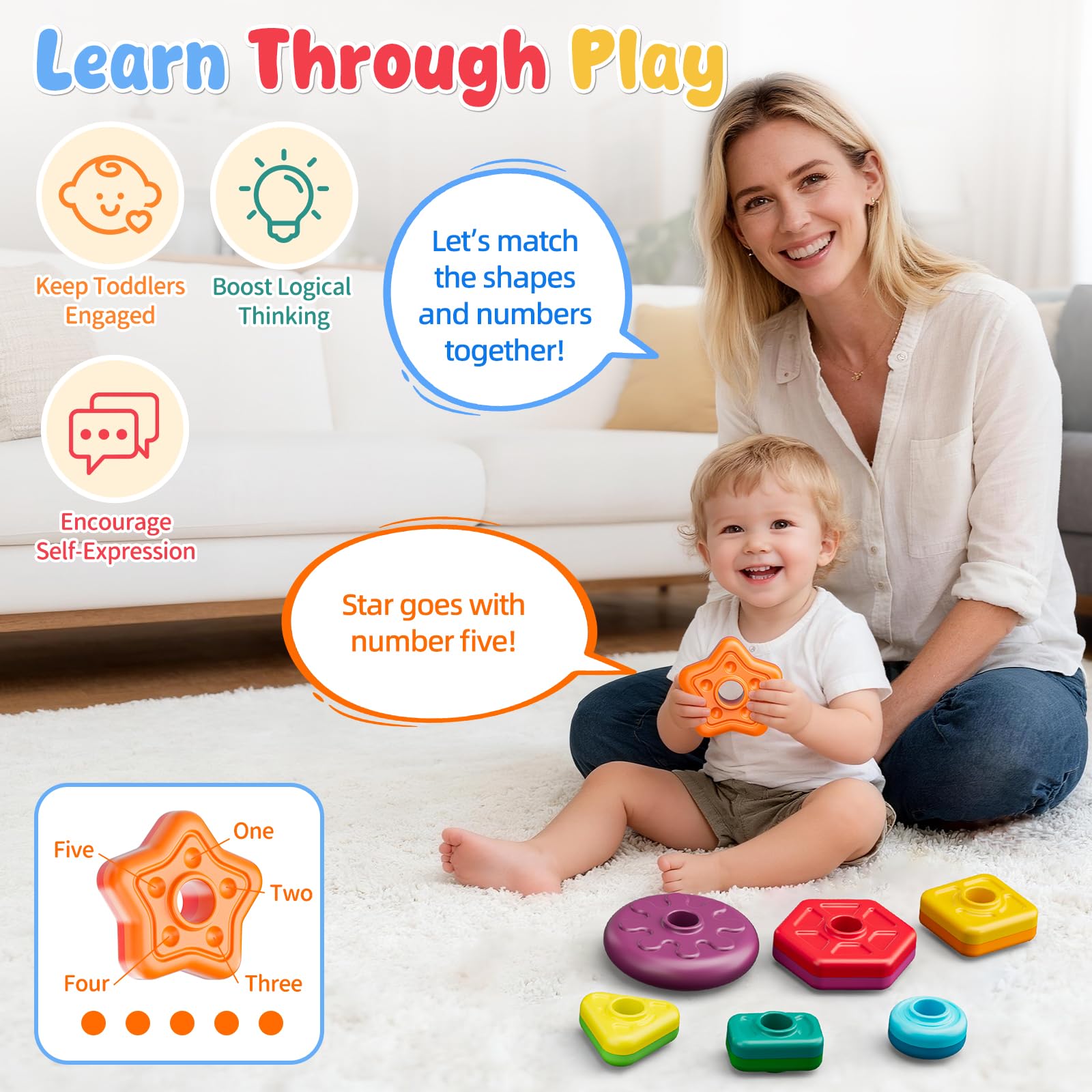 Gigilli baby toy with safety edges ensures gentle grip and pinch prevention.
