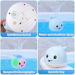 Gigilli light-up bath toy sparks curiosity during baby bath sessions.