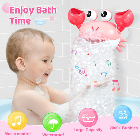 Gigilli crab bubble maker with music control adds engaging sound during baths.