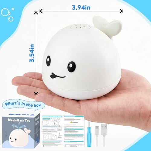 Gigilli light up whale bath toy enhances imaginative bath time.
