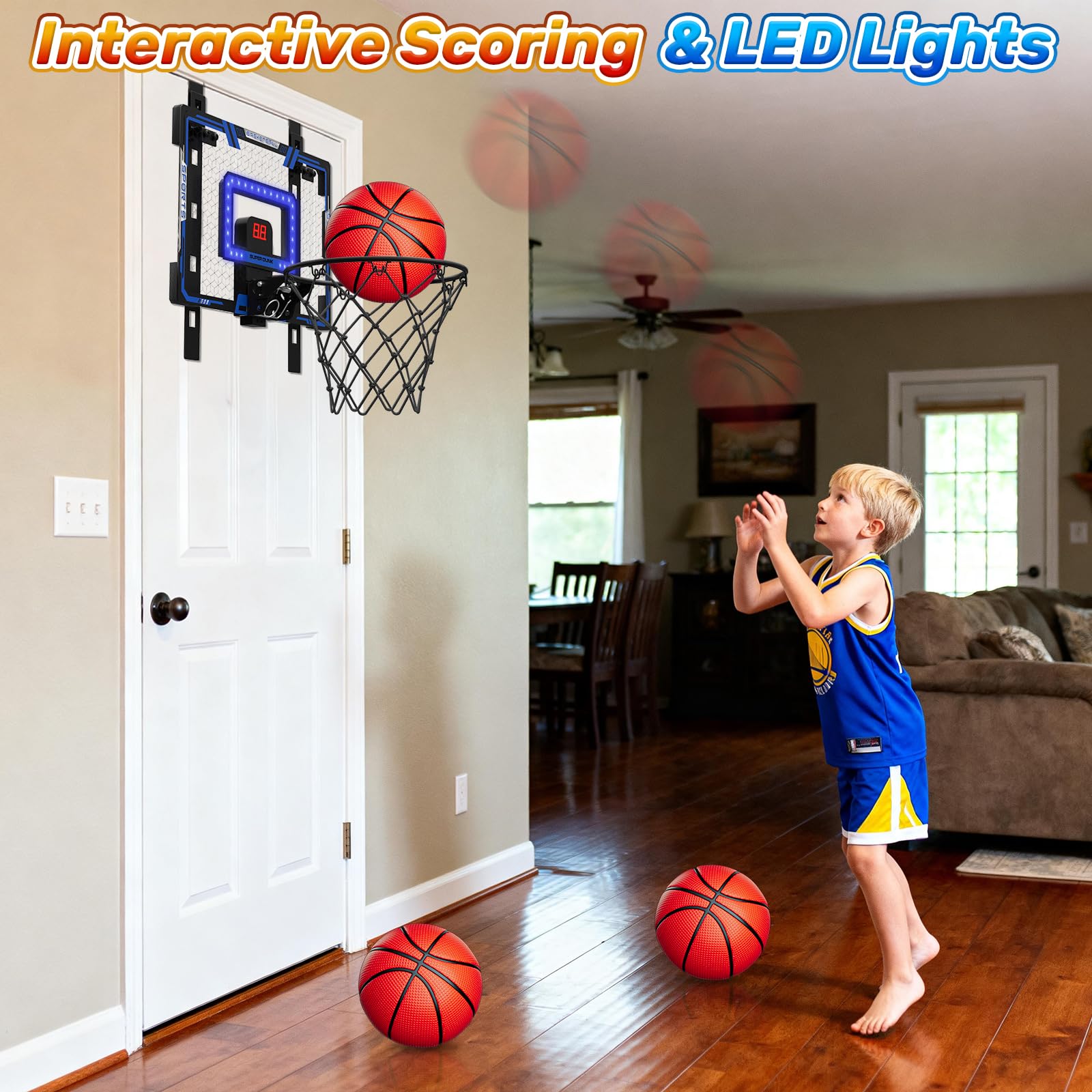 Gigilli noise-reduction sponge strips protect doors during games