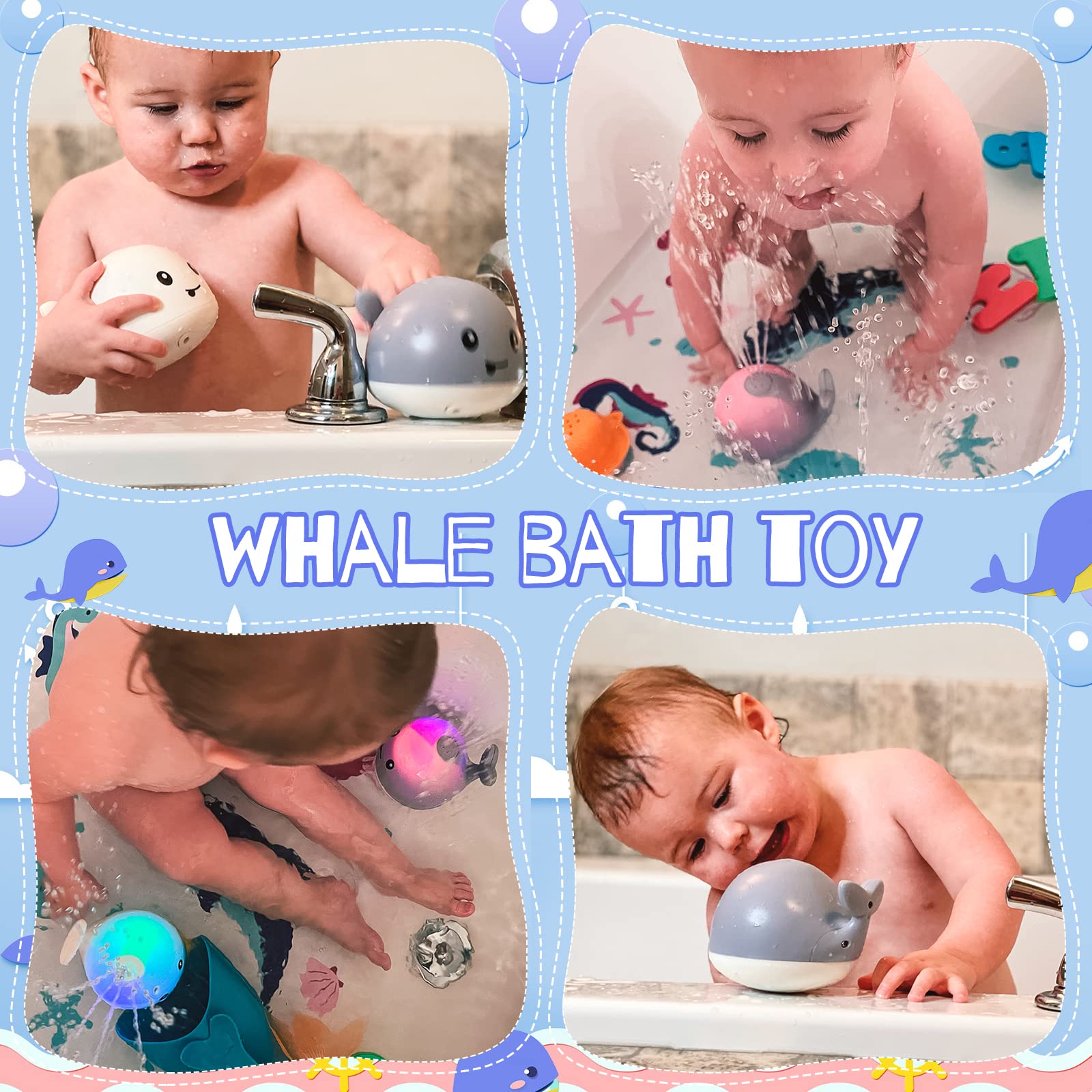 Gigilli toddler bath time toy suitable for ages 1-3 during baths.